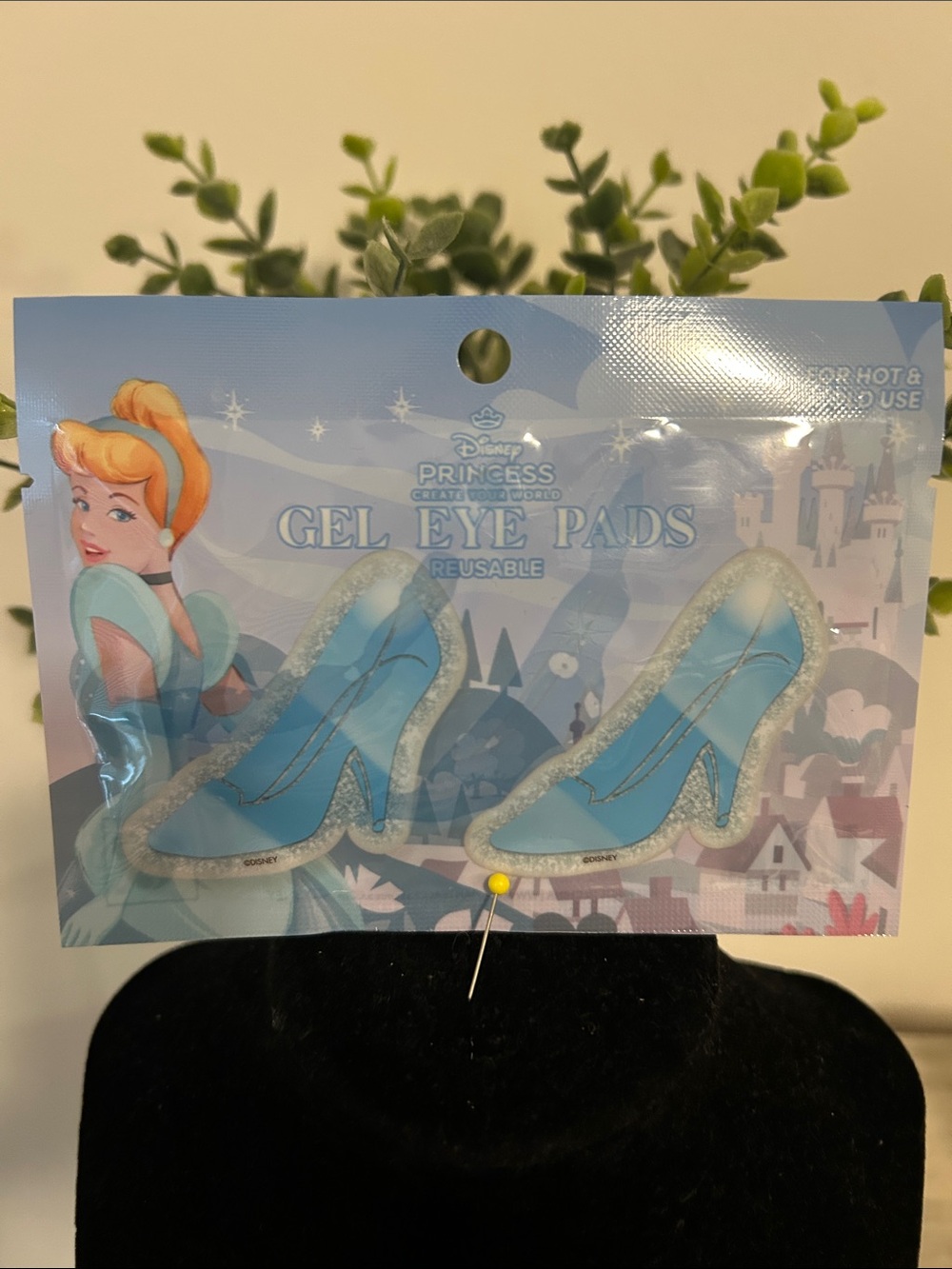 Disney Princess Blue Cinderella Gel Eye Pads - Reusable Eye Mask